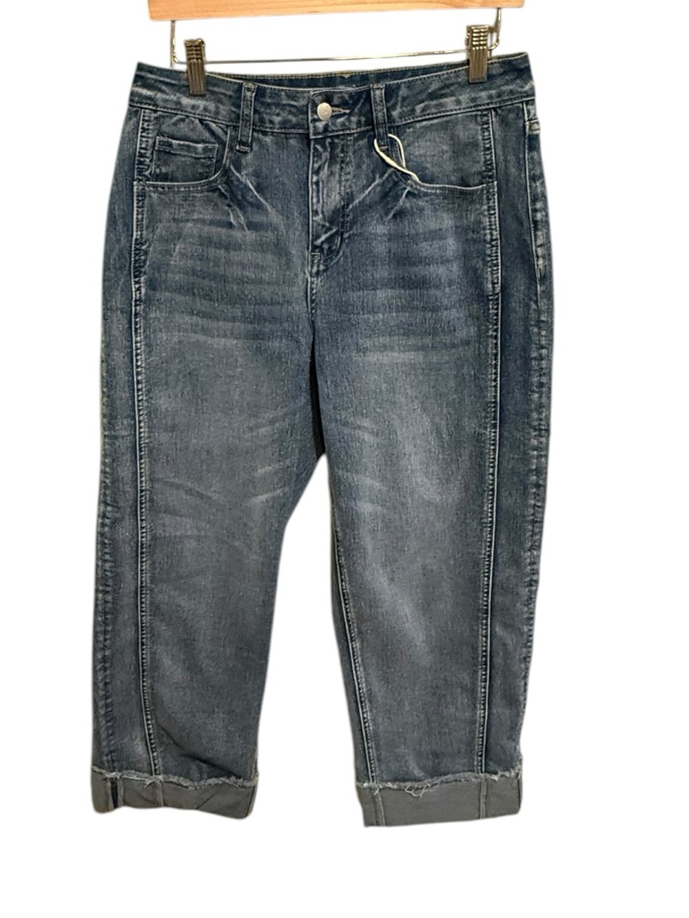 NWT Flamingals Cropped Rolled-Cuff Jeans - Size Medium